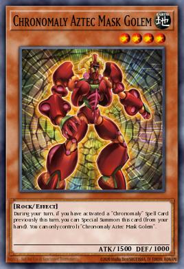 Chronomaly Aztec Mask Golem Yu-Gi-Oh card
