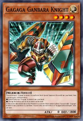 Gagaga Ganbara Knight Yu-Gi-Oh card