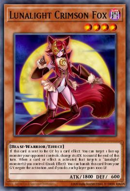 Lunalight Crimson Fox Yu-Gi-Oh card