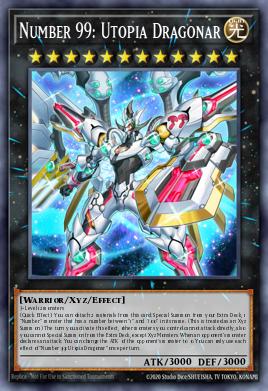 Number 99: Utopia Dragonar Yu-Gi-Oh card