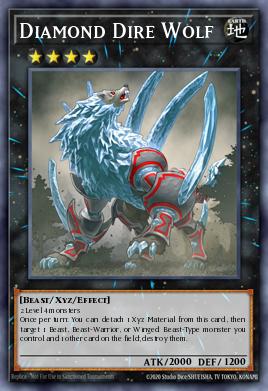 Diamond Dire Wolf Yu-Gi-Oh card