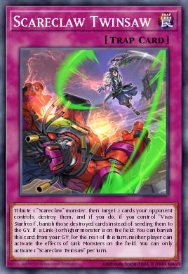 Scareclaw Twinsaw Yu-Gi-Oh card