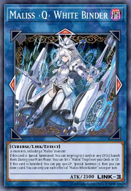 Maliss <Q> White Binder Yu-Gi-Oh card