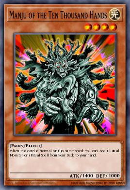 Manju of the Ten Thousand Hands Yu-Gi-Oh card