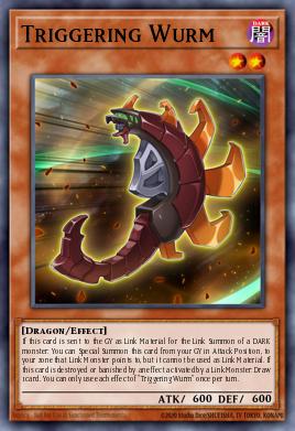 Triggering Wurm Yu-Gi-Oh card