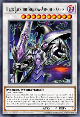 Black Jack the Shadow-Armored Knight Yu-Gi-Oh card