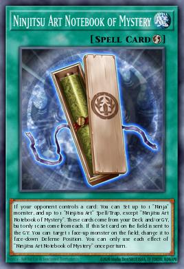 Ninjitsu Art Notebook of Mystery Yu-Gi-Oh card