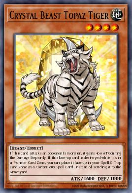 Crystal Beast Topaz Tiger Yu-Gi-Oh card