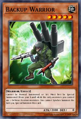 Backup Warrior Yu-Gi-Oh card