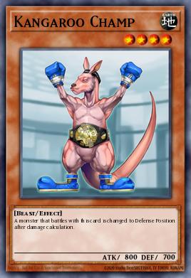 Kangaroo Champ Yu-Gi-Oh card