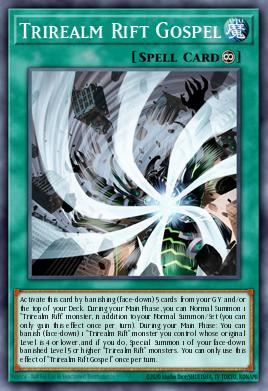 Trirealm Rift Gospel Yu-Gi-Oh card