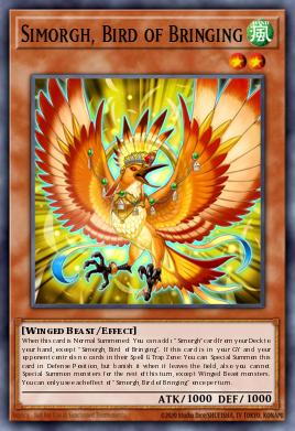 Simorgh, Bird of Bringing Yu-Gi-Oh card