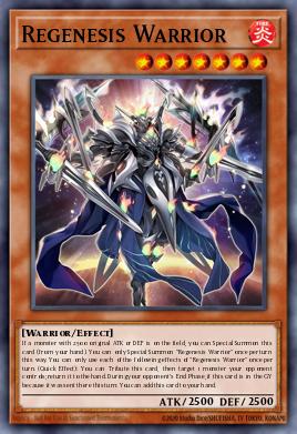 Regenesis Warrior Yu-Gi-Oh card