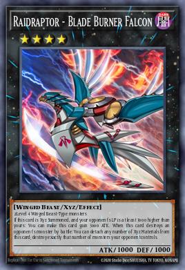 Raidraptor - Blade Burner Falcon Yu-Gi-Oh card
