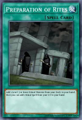 Preparation of Rites Yu-Gi-Oh card