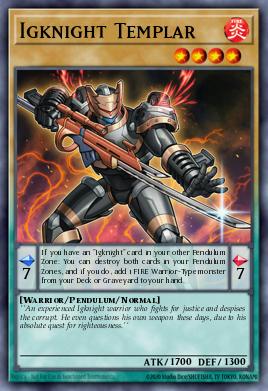 Igknight Templar Yu-Gi-Oh card