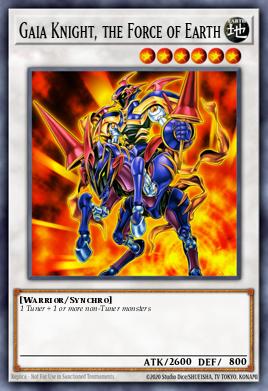 Gaia Knight, the Force of Earth Yu-Gi-Oh card