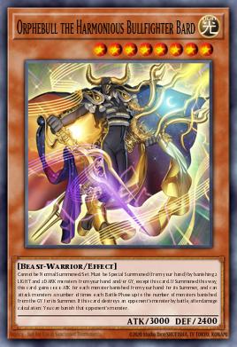 Orphebull the Harmonious Bullfighter Bard Yu-Gi-Oh card