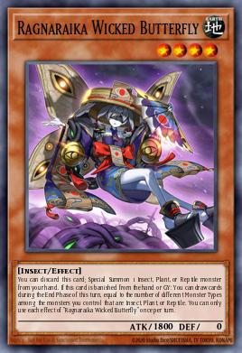 Ragnaraika Wicked Butterfly Yu-Gi-Oh card