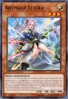 Artmage Litera Yu-Gi-Oh card
