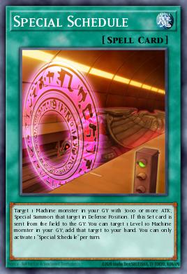 Special Schedule Yu-Gi-Oh card