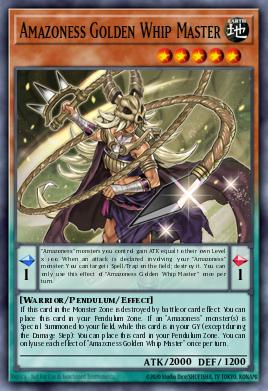Amazoness Golden Whip Master Yu-Gi-Oh card