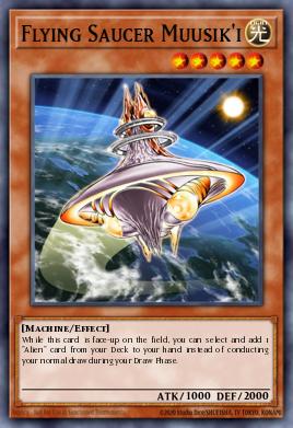 Flying Saucer Muusik'i Yu-Gi-Oh card