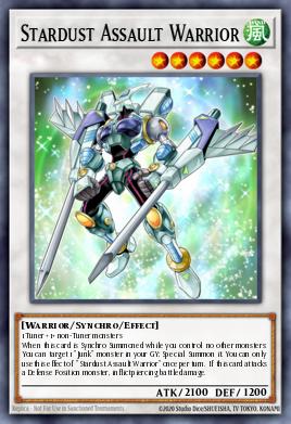 Stardust Assault Warrior Yu-Gi-Oh card
