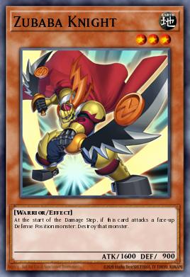 Zubaba Knight Yu-Gi-Oh card