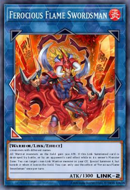 Ferocious Flame Swordsman Yu-Gi-Oh card