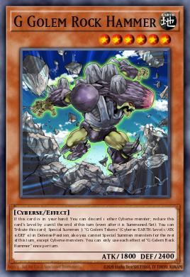G Golem Rock Hammer Yu-Gi-Oh card