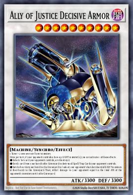 Ally of Justice Decisive Armor Yu-Gi-Oh card