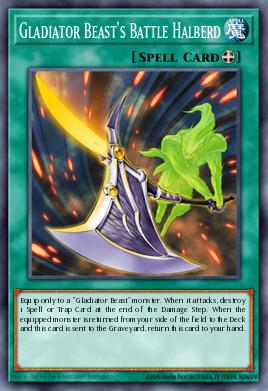 Gladiator Beast's Battle Halberd Yu-Gi-Oh card