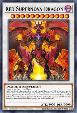 Red Supernova Dragon Yu-Gi-Oh card