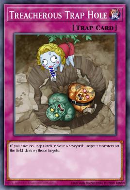 Treacherous Trap Hole Yu-Gi-Oh card