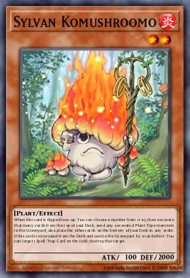 Sylvan Komushroomo Yu-Gi-Oh card