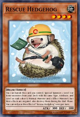 Rescue Hedgehog Yu-Gi-Oh card