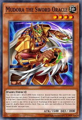 Mudora the Sword Oracle Yu-Gi-Oh card