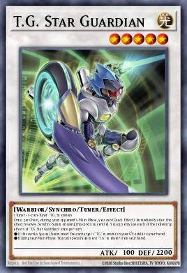 T.G. Star Guardian Yu-Gi-Oh card