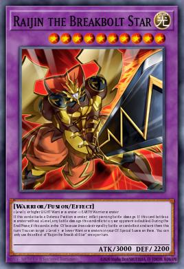Raijin the Breakbolt Star Yu-Gi-Oh card